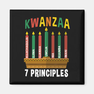 Kwanzaa 7 Grundsätze Candles Kinara Pan Afrikaner  Magnet