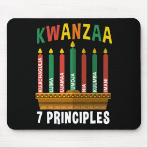 Kwanzaa 7 Grundsätze Candles Kinara Pan Afrikaner  Mousepad
