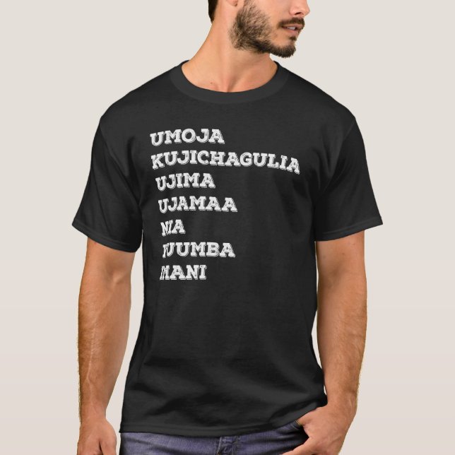 Kwanzaa 7 Grundsätze T-Shirt (Vorderseite)