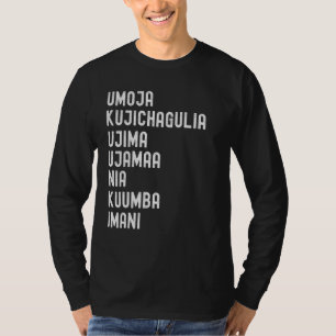 Kwanzaa 7 Grundsätze Umoja Kujichagulia Ujima Ujam T-Shirt