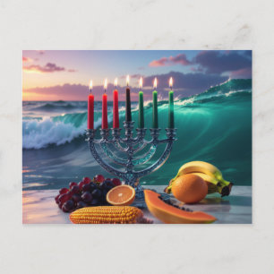 KWANZAA - 7 NÄCHTE - KINARA POSTKARTE