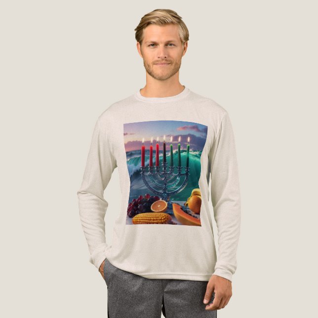 KWANZAA - 7 NÄCHTE - KINARA Tri-Blend SHIRT (Volle Vorderseite)