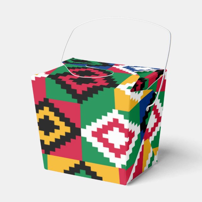 Kwanzaa African Geometric Print (3) Geschenkschachtel (Vorderseite)