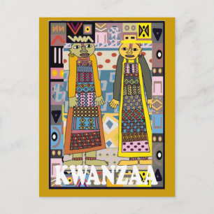 Kwanzaa - afrikanische Zeichen Postkarte