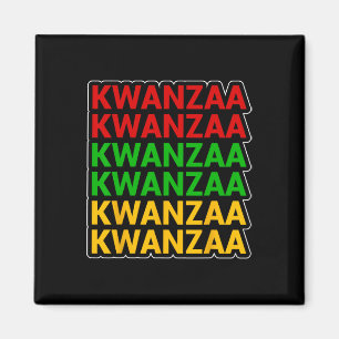 Kwanzaa Afrikanisches amerikanisches Erbe gestapel Magnet