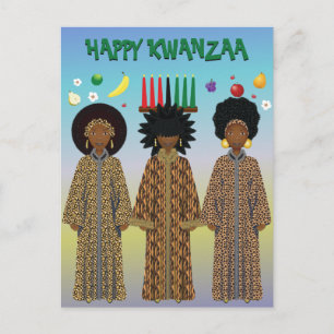 Kwanzaa Afroamerikanischer Chor Feiertagspostkarte