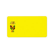 Kwanzaa Afrocentric Address Labels - Gelb