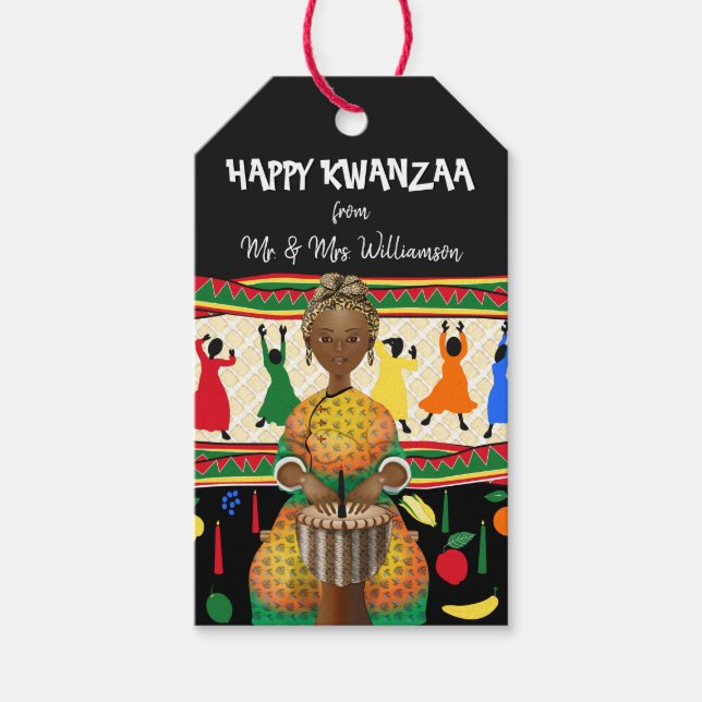 Kwanzaa American Holiday Geschenkanhänger (Vorderseite)