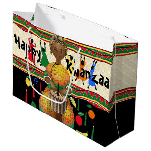 Kwanzaa American Holiday Große Geschenktüte