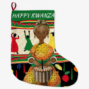 Kwanzaa American Holiday Großer Weihnachtsstrumpf