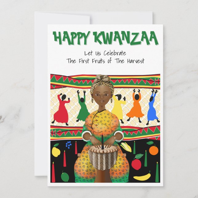 Kwanzaa American Holiday Karte (Vorderseite)