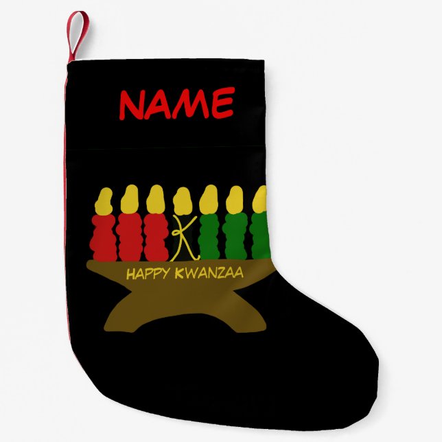 Kwanzaa Art Christmas Strumpf Kleiner Weihnachtsstrumpf (Vorderseite)