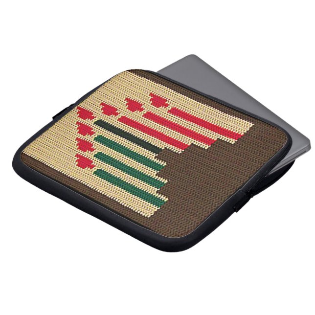 Kwanzaa Artisan Crochet Print Electronics Bag Laptopschutzhülle (Vorne Oben)