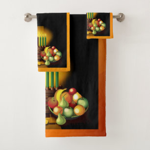 Kwanzaa-Badezimmer-Tuch-Set Badhandtuch Set