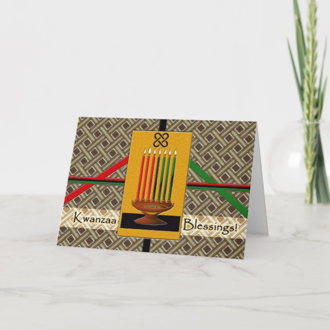 Kwanzaa Blessings Feiertagskarte (Vorderseite)