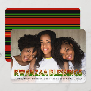 Kwanzaa Blessings Foto-Urlaubskarte Einladung