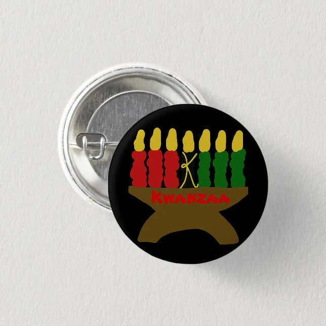 Kwanzaa Candles Button (Vorne & Hinten)