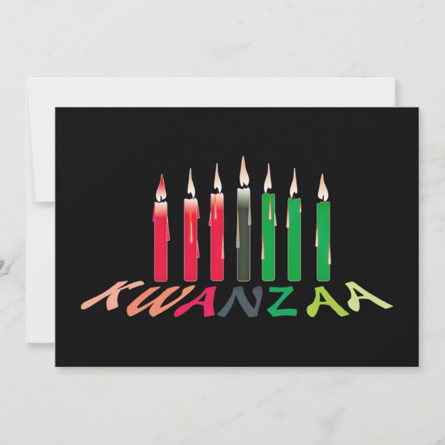 Kwanzaa Candles Einladung (Vorderseite)