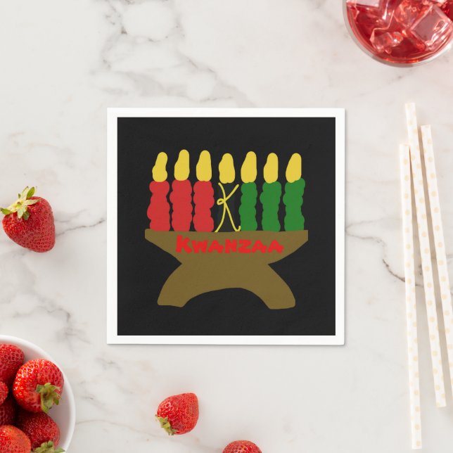 Kwanzaa Candles Serviette (Beispiel)