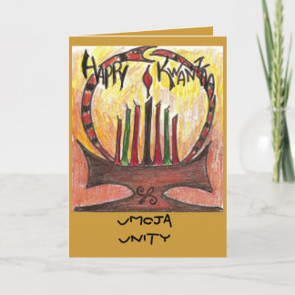 Kwanzaa card, Umoja Unity Feiertagskarte