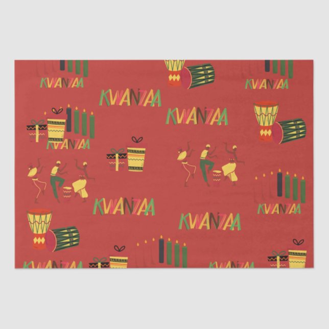 Kwanzaa Celebration Black History Wrapping Paper Seidenpapier (Vorderseite)