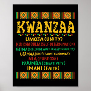 Kwanzaa Christmas African American 7 Principles Me Poster