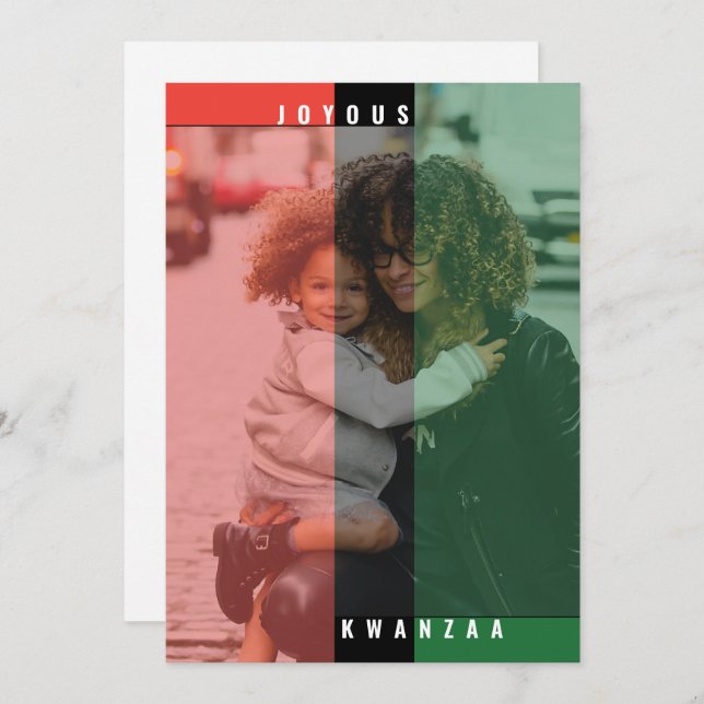 Kwanzaa Colors Fotokarte Karte (Vorne/Hinten)