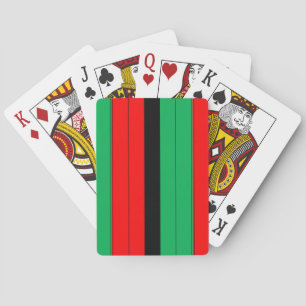 Kwanzaa Colors Red Black Green Stripes Pattern Spielkarten