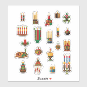 Kwanzaa entwirft 8 Zoll x 8 Zoll Vinyl Stickers, k Aufkleber