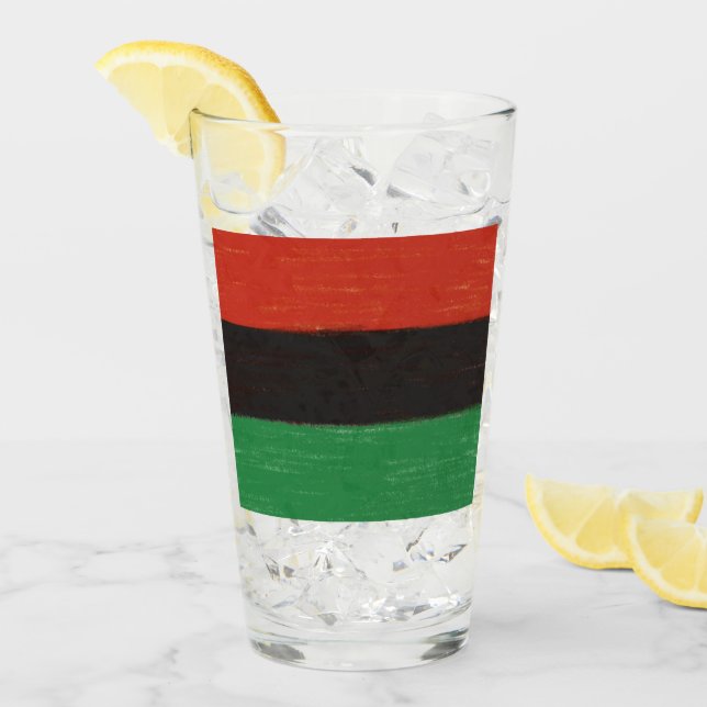 Kwanzaa-Farben Glas (Vorderseite Ice)