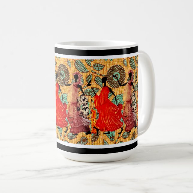 Kwanzaa-Feier • Afrozentrischer Tanz  Kaffeetasse (VorderseiteRechts)