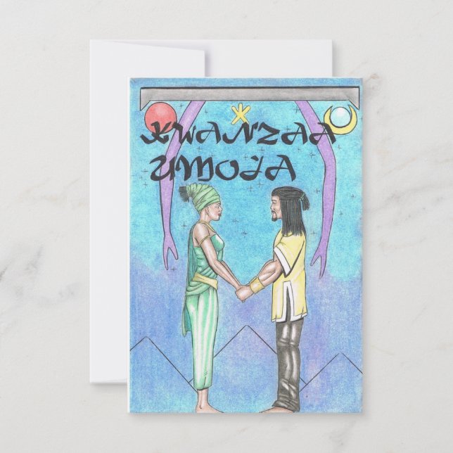 Kwanzaa Ferienkarte Dankeskarte (Vorderseite)