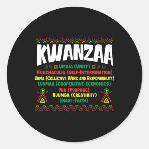 Kwanzaa - Festival des amerikanischen Kulturerbes  Runder Aufkleber