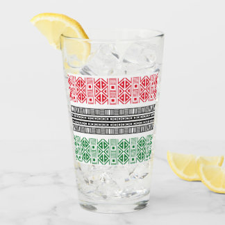 Kwanzaa-Flaggenmuster Glas
