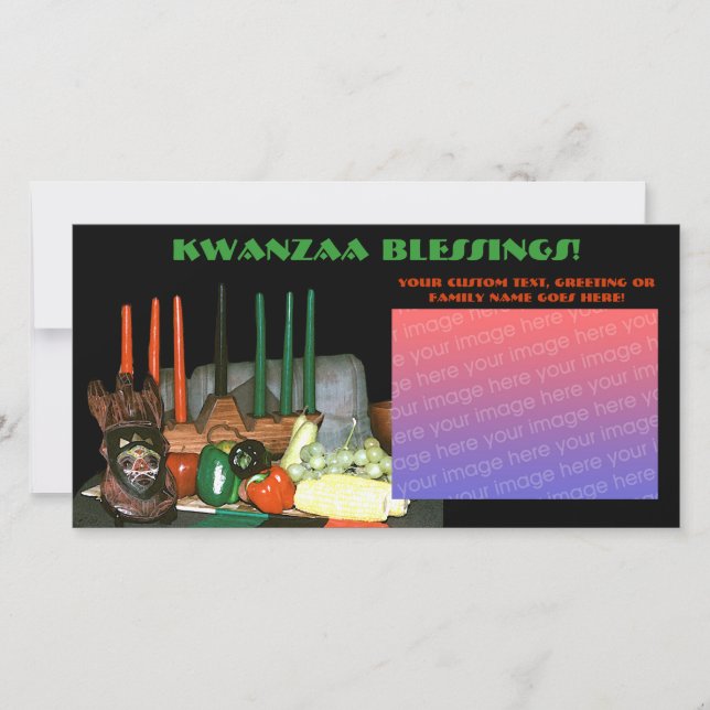 Kwanzaa Foto Cards Feiertagskarte (Vorderseite)
