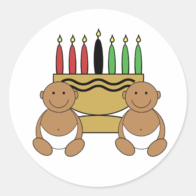 Kwanzaa Graphic Runder Aufkleber (Vorderseite)