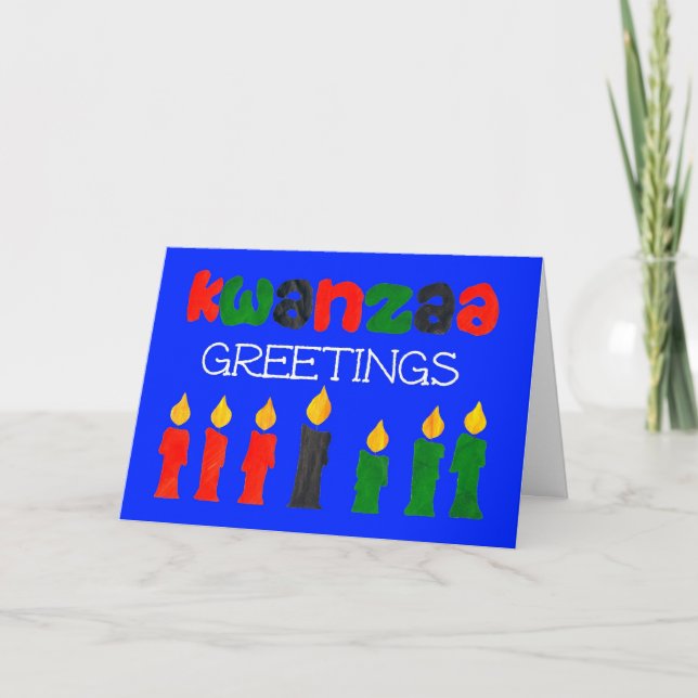 Kwanzaa Greetings Card Feiertagskarte (Vorderseite)