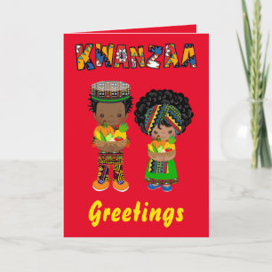Kwanzaa Greetings Feiertagskarte