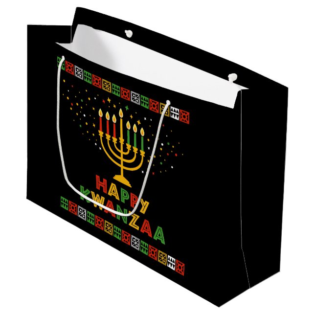 Kwanzaa Große Geschenktasche Große Geschenktüte (Vorderseite Schrägansicht)