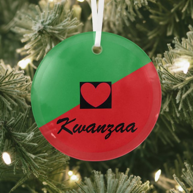 Kwanzaa & Herz Ornament Aus Glas (InSitu)