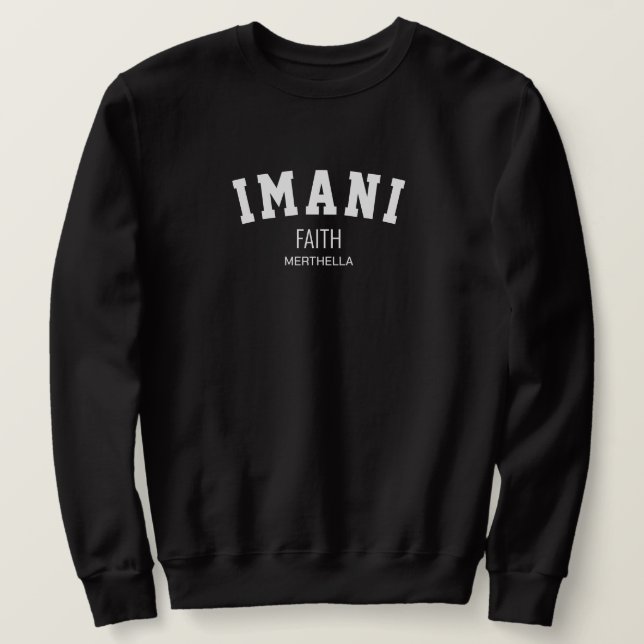 Kwanzaa IMANI Faith Personalisiert Sweatshirt (Design vorne)