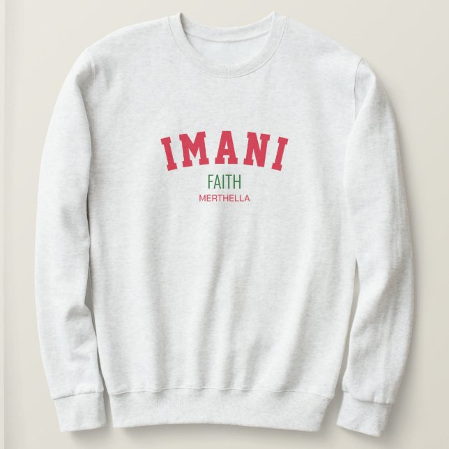 Kwanzaa IMANI Faith Personalisiert Sweatshirt (Design vorne)