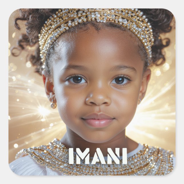 KWANZAA - IMANI - QUADRATISCHER AUFKLEBER (Vorderseite)