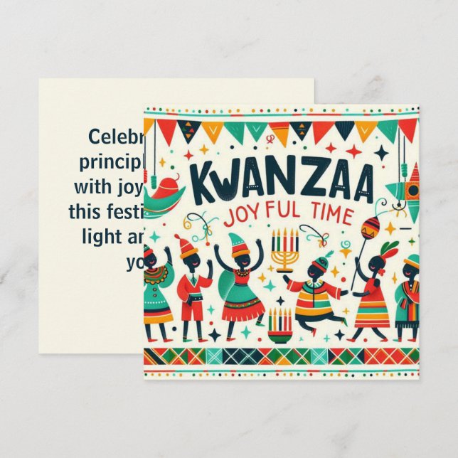 Kwanzaa Karte (Vorne/Hinten)