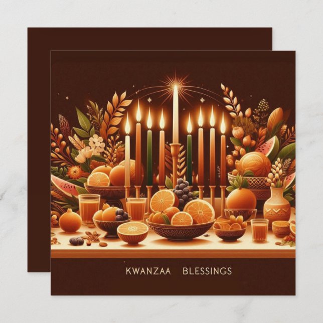 Kwanzaa Karte (Vorne/Hinten)