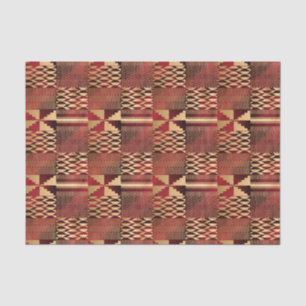 Kwanzaa Kente Print (rot/Gold) Seidenpapier