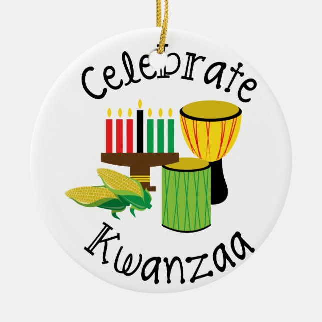 Kwanzaa Keramik Ornament (Vorne)