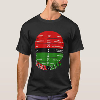 Kwanzaa Kinara Afrikanische Symbole Prinzipien Vin T-Shirt
