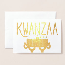 Kwanzaa Kinara Candles and First Fruits Message Folienkarte