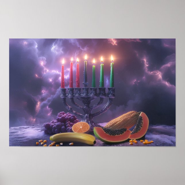 KWANZAA - KINARA - MISHUMAA SABA -  POSTER (Vorne)